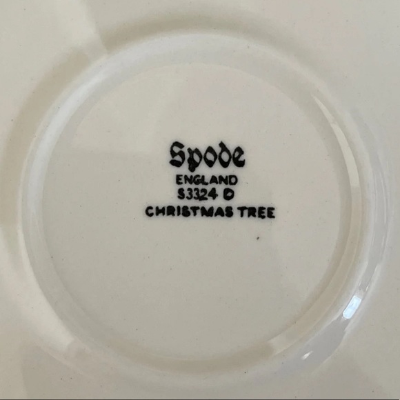 EUC Spode Christmas Tree Pattern 5,5/8”  Plate Saucer Dish Candle Holder Trinket - Picture 7 of 7